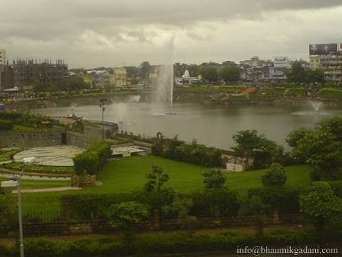 Daytime view across Vastrapur Lake in Ahmedabad